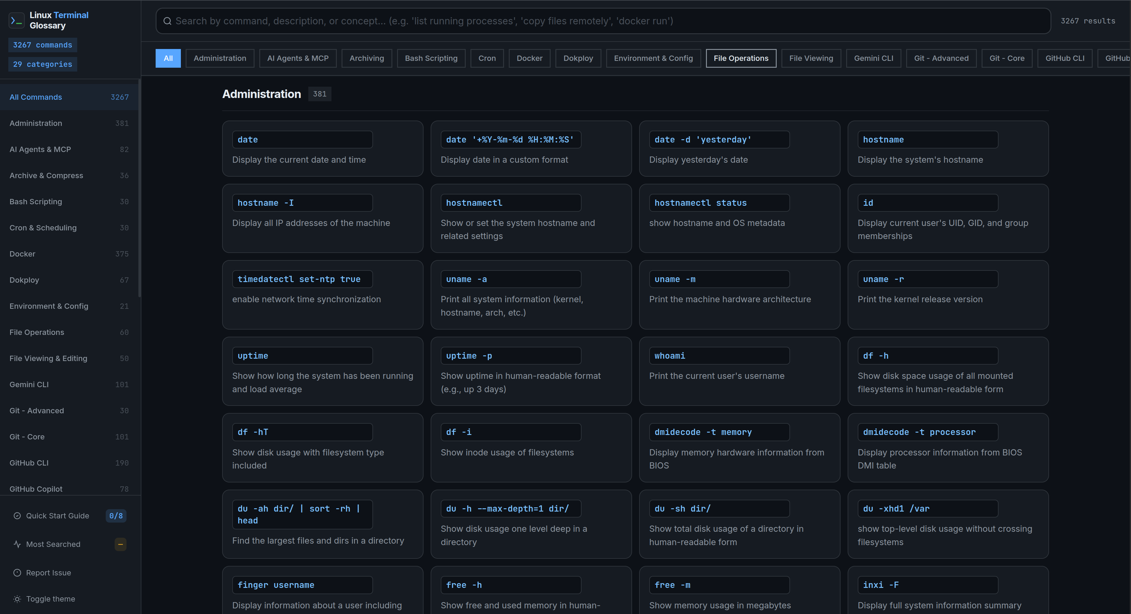 Linux Terminal Glossary command library screen